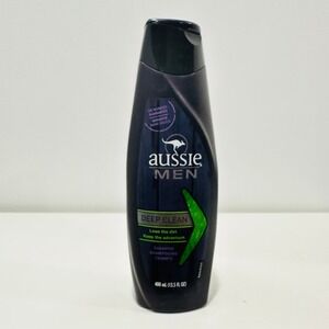Aussie Men Deep Clean Shampoo 13.5 FL OZ 400 mL Bottle NOS NEW Discontinued